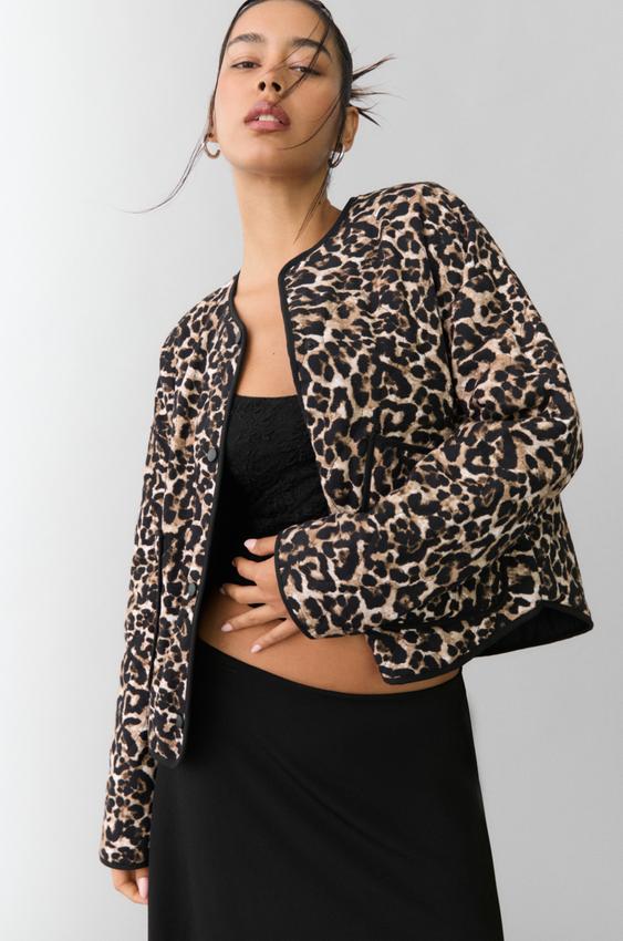 Glamaura™- Leopard Luxe Puffer Coat