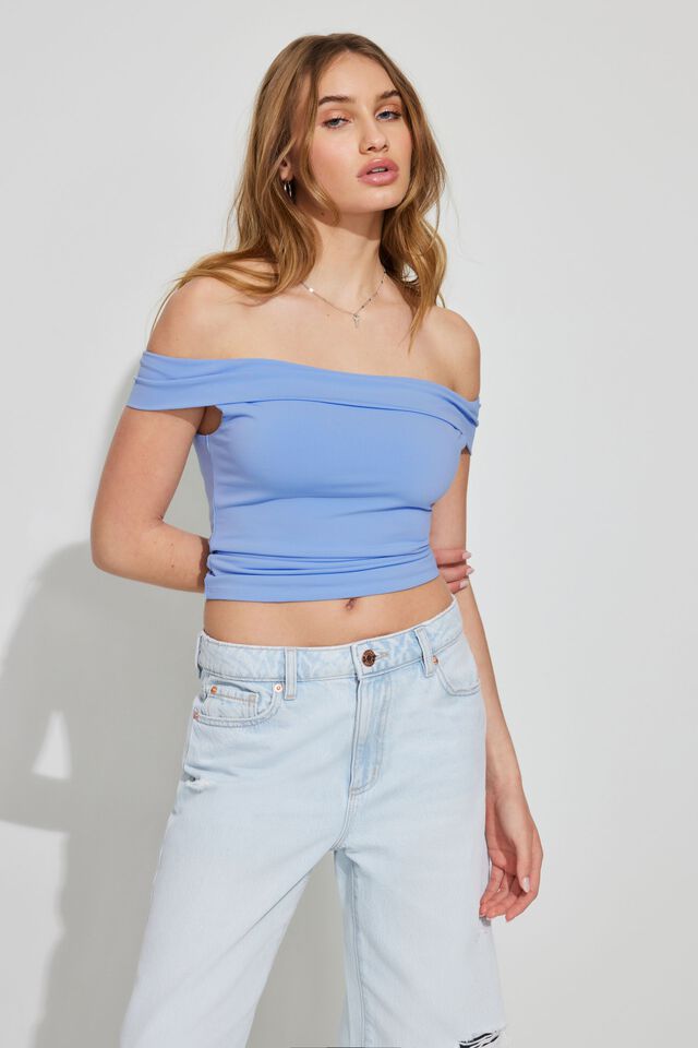 Off Shoulder Short Sleeve Top