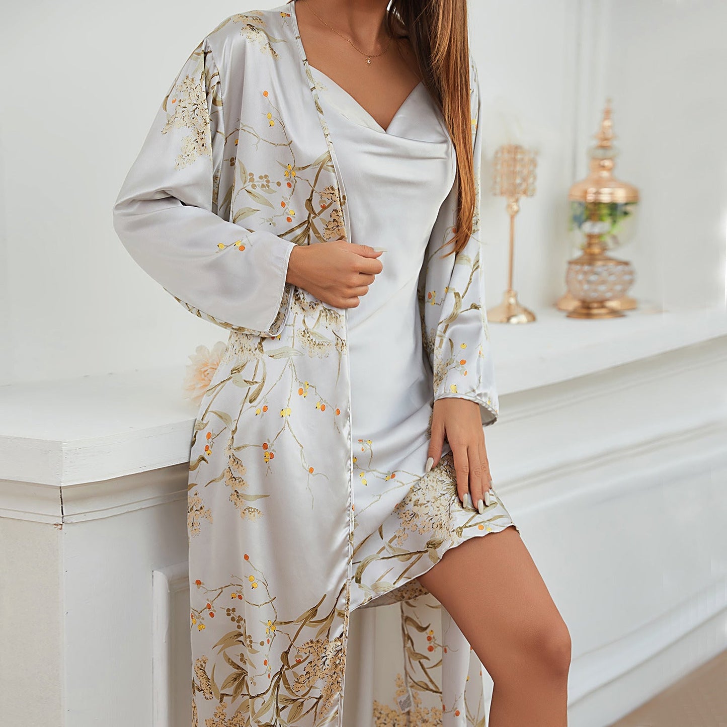 Glamaura™- Elegant Satin Sleepwear Set