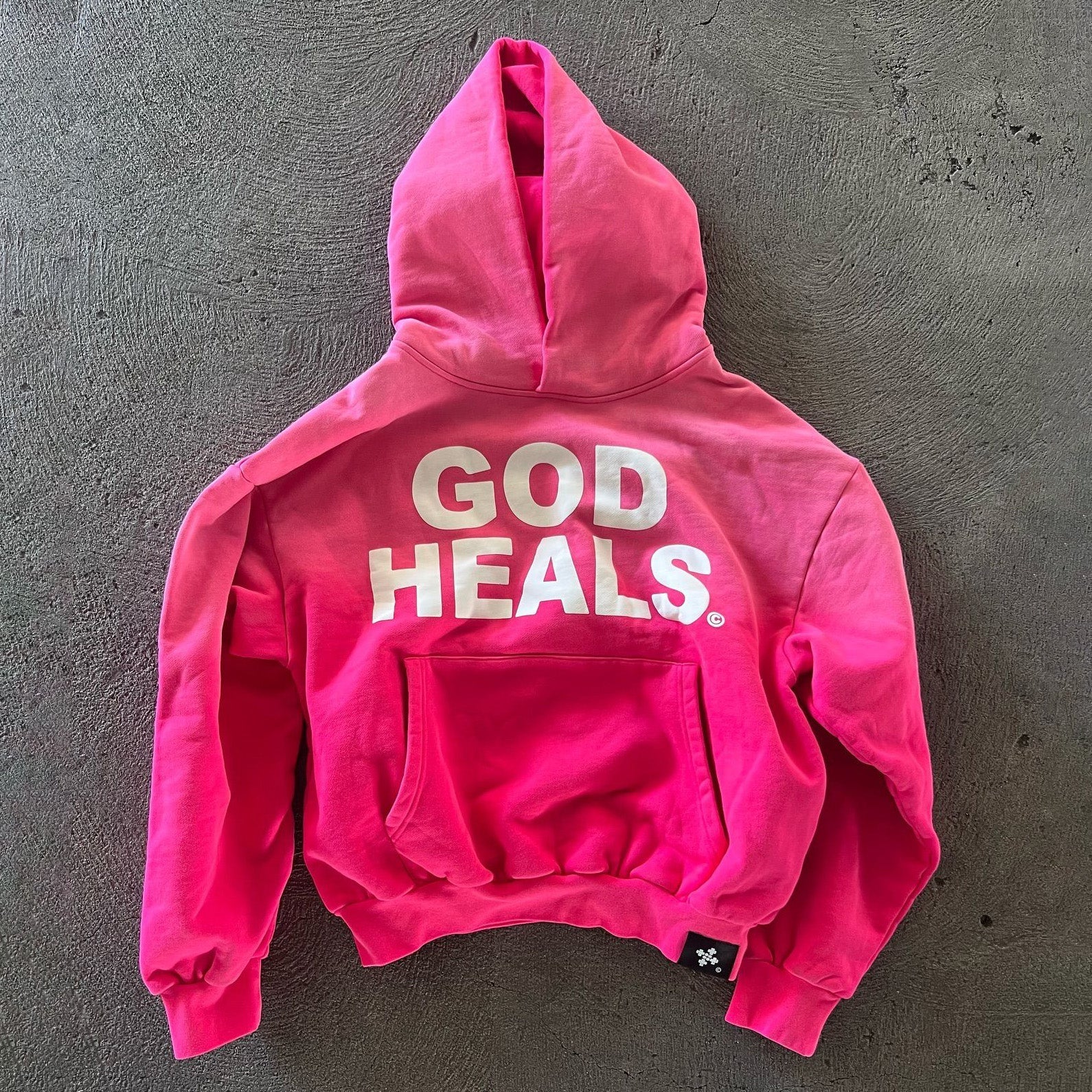 God Heals Print Long Sleeve Hoodies