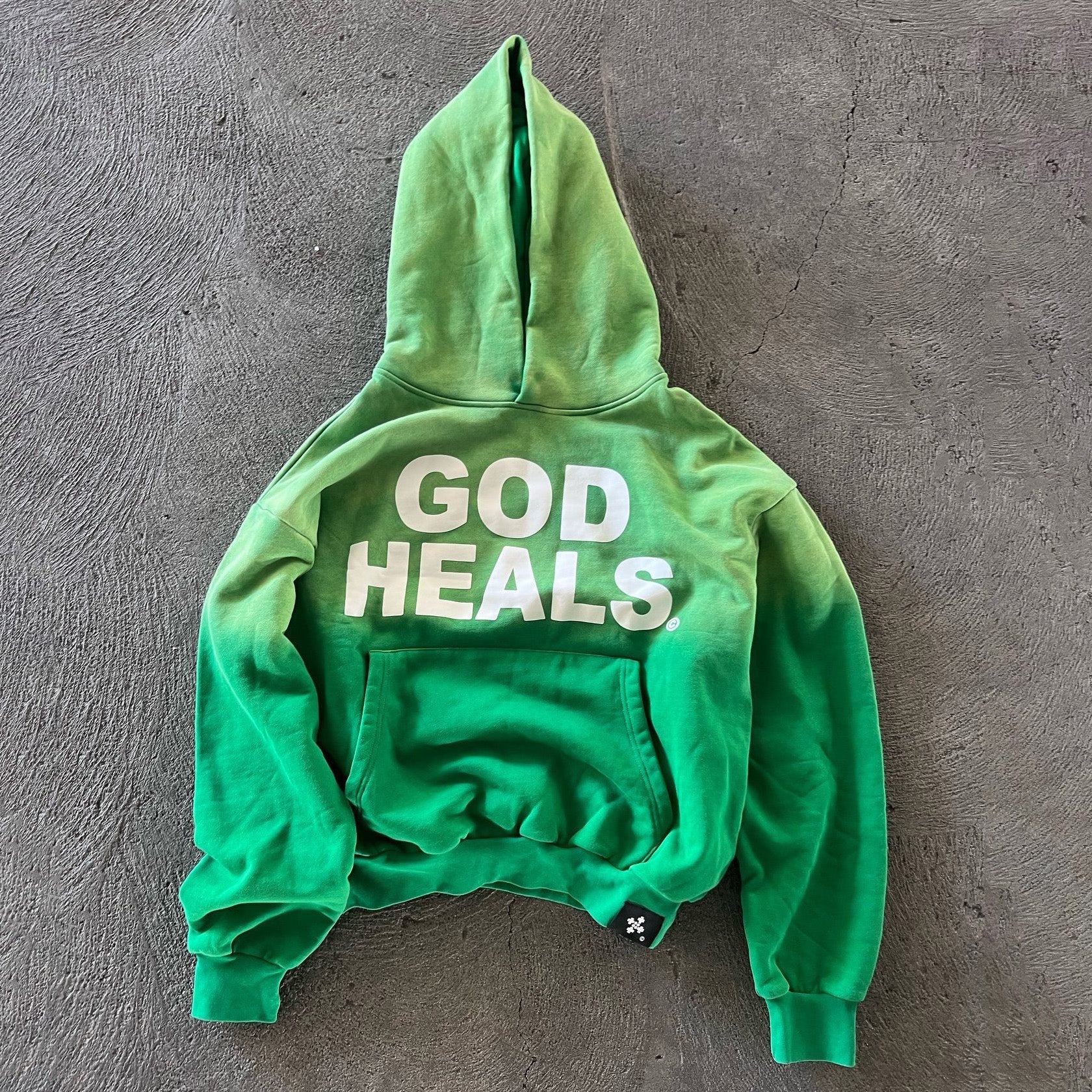 God Heals Print Long Sleeve Hoodies