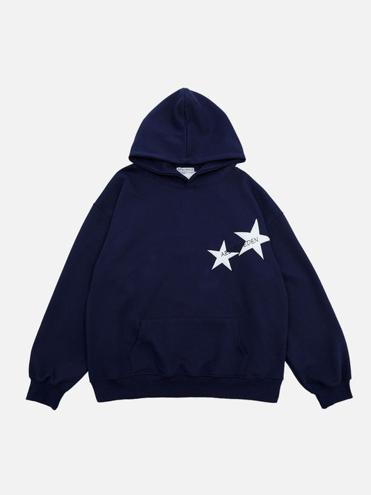 Star Print Hoodie