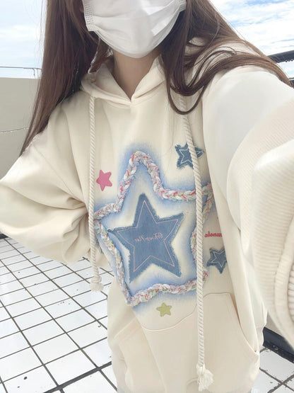 Glamaura™- Star Embroidered Hoodie