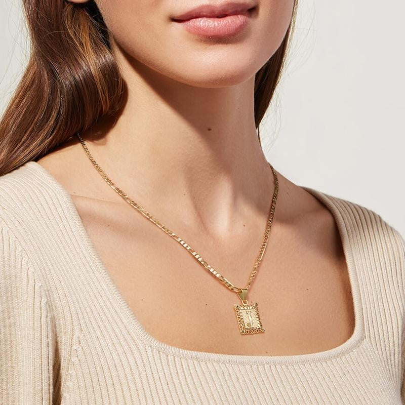 Glamaura™- A-Z Initial Letter 18K Gold Plated Pendant