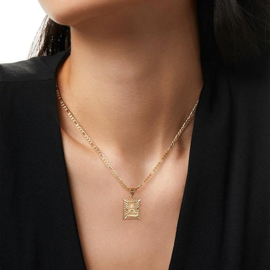 Glamaura™- A-Z Initial Letter 18K Gold Plated Pendant