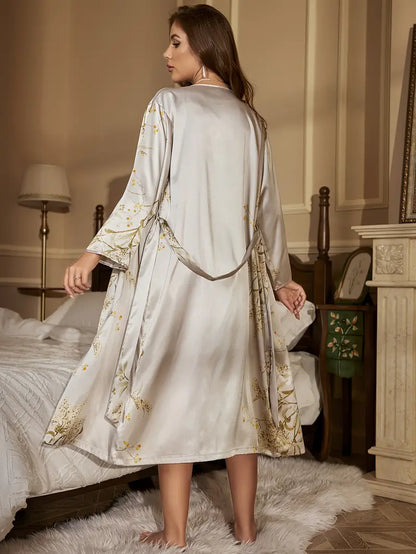 Glamaura™- Elegant Satin Sleepwear Set