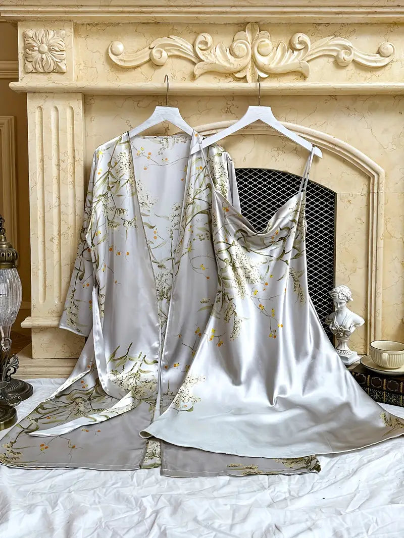 Glamaura™- Elegant Satin Sleepwear Set