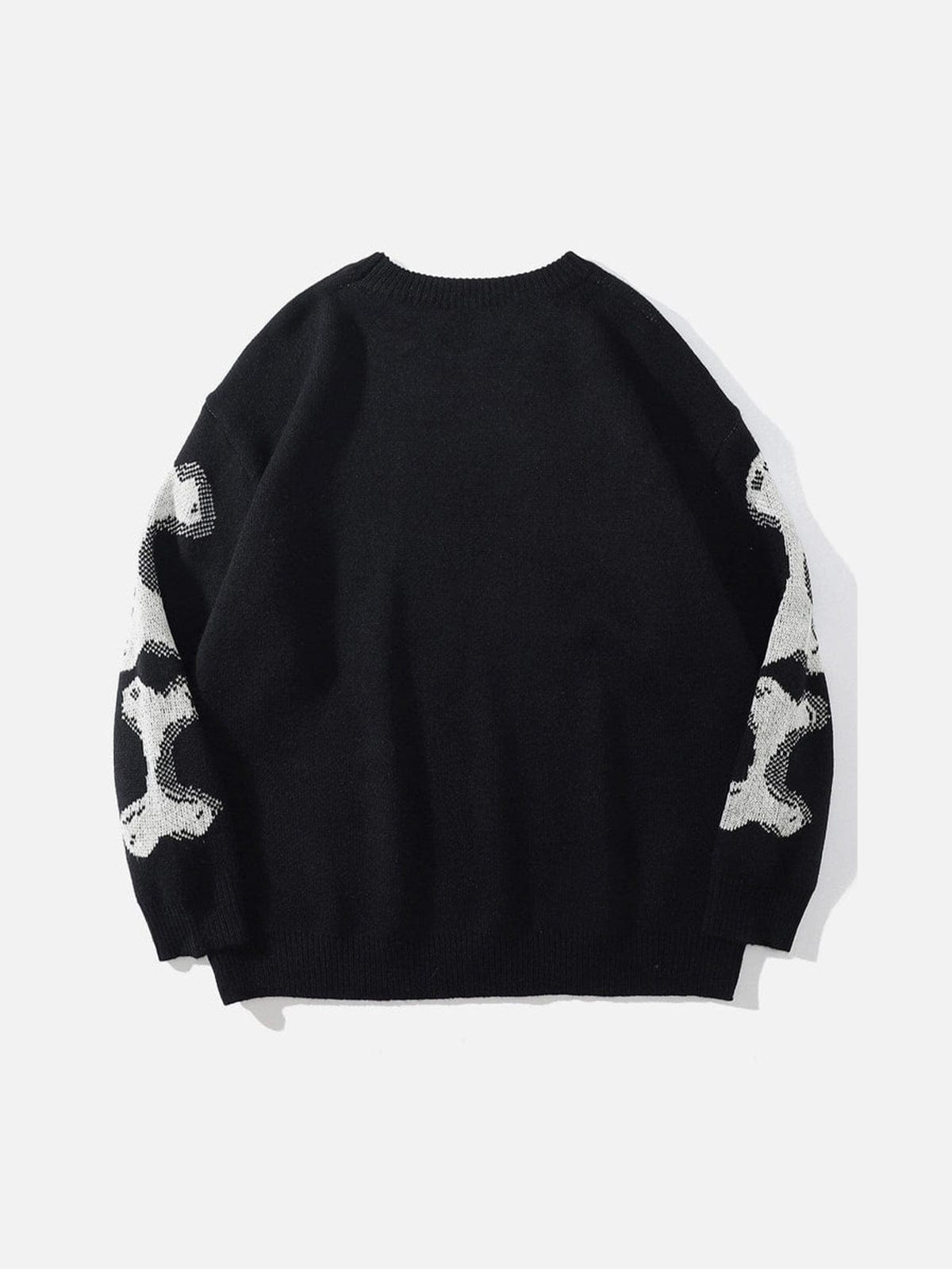 Skeleton Print Knit Sweater