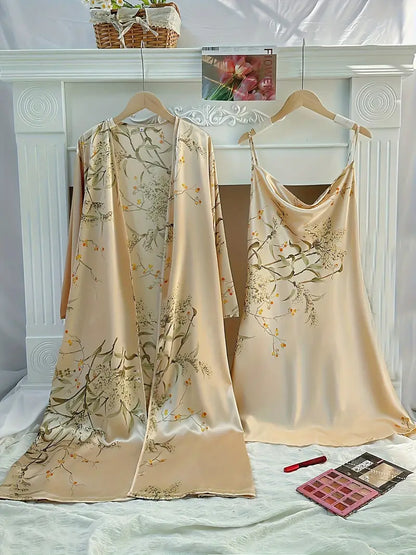 Glamaura™- Elegant Satin Sleepwear Set