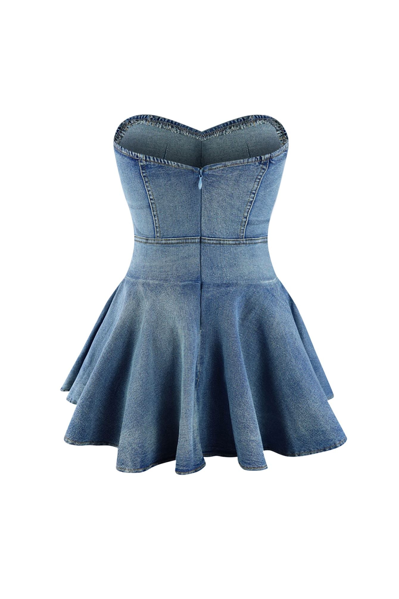 Glamaura™- Denim Balletcore Corset Mini Dress