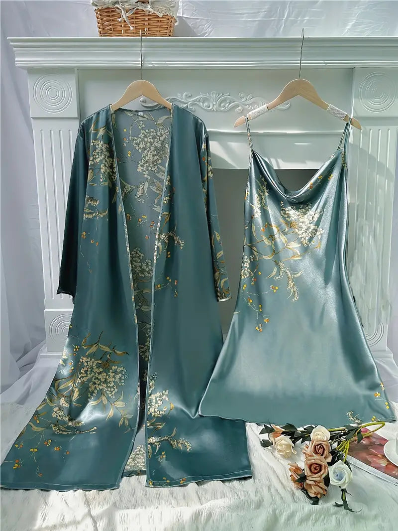 Glamaura™- Elegant Satin Sleepwear Set