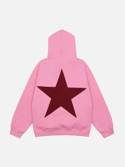 Star Print Hoodie