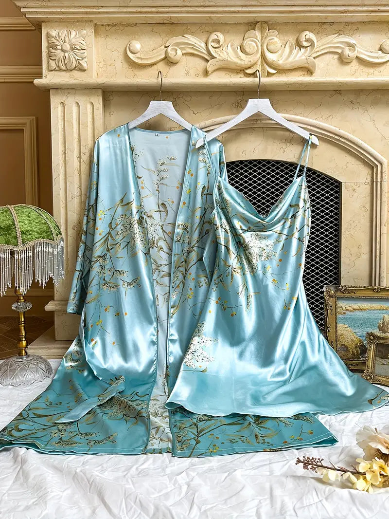 Glamaura™- Elegant Satin Sleepwear Set