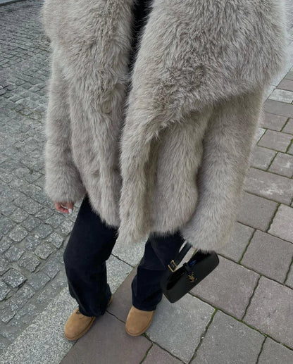 Glamaura™- Faux Fur Coat