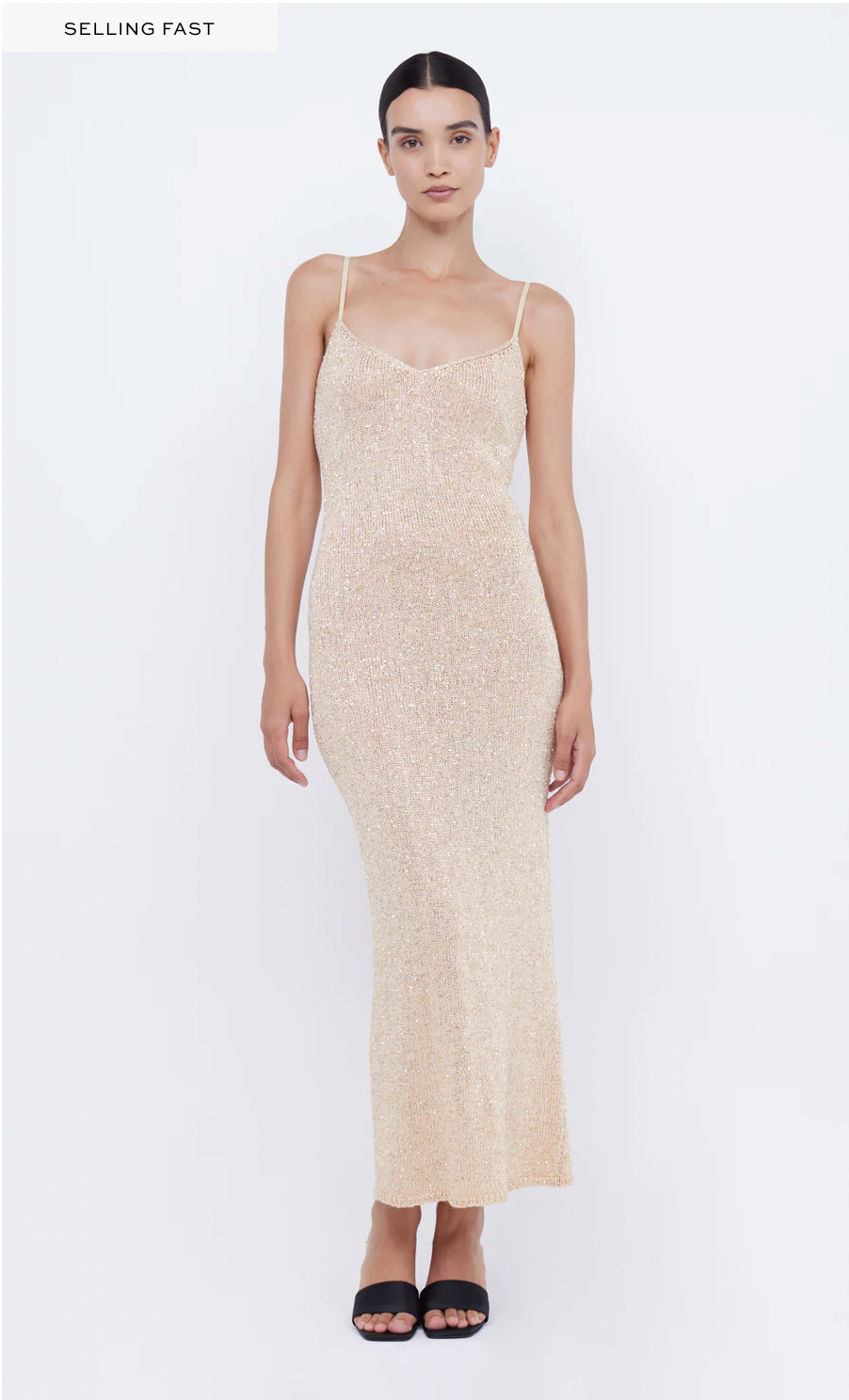 GRACIE SEQUIN KNIT SLIP DRESS