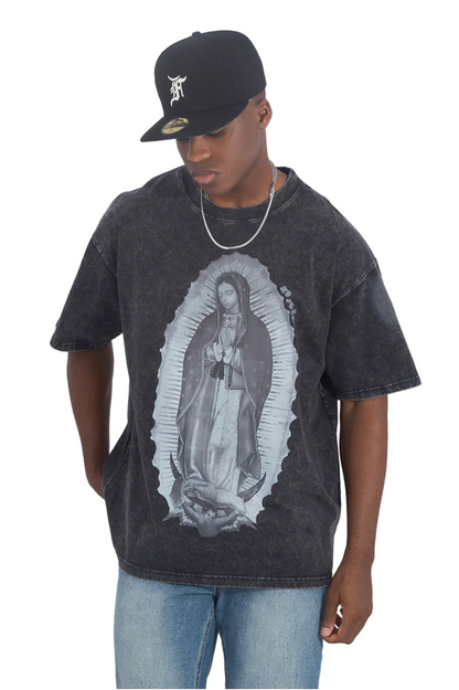 Unisex Lady of Guadalupe black T-shirt