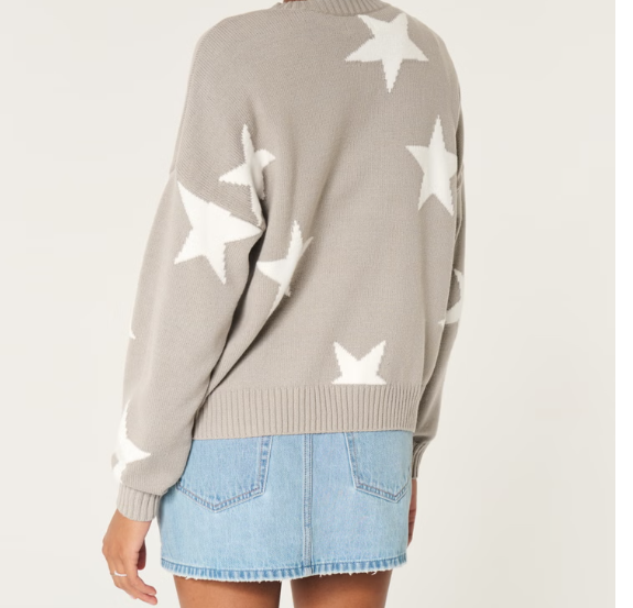 Glamaura™- Easy Bow Graphic Crew Sweater