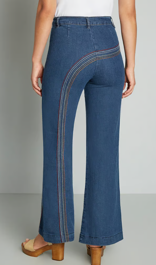 Rainbow Wide-Leg Jeans