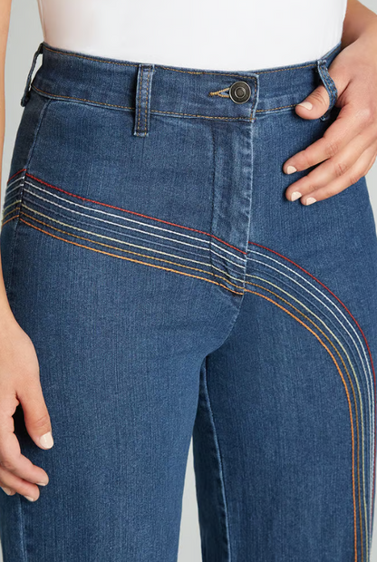 Rainbow Wide-Leg Jeans