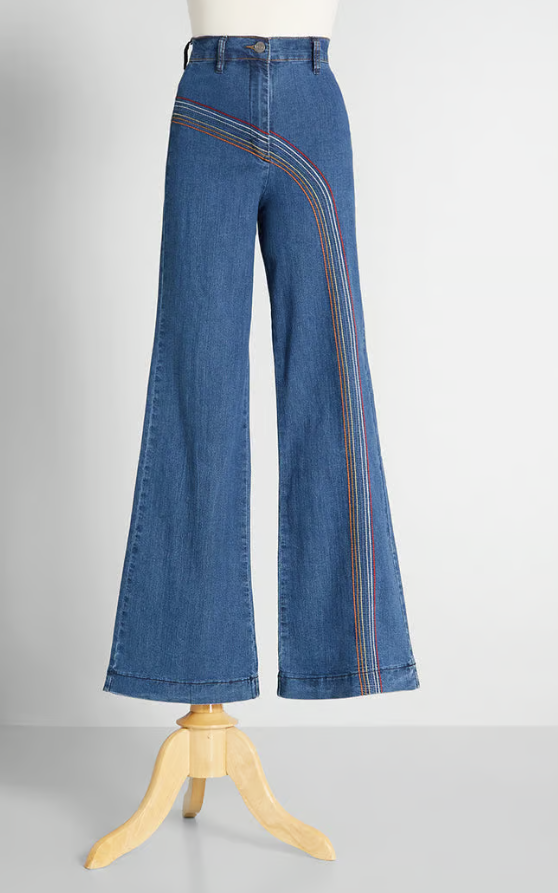 Rainbow Wide-Leg Jeans