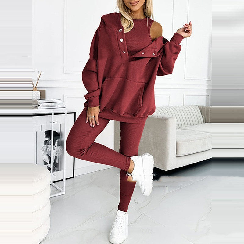 Glamaura™- 3 Piece Hooded Lounge Set