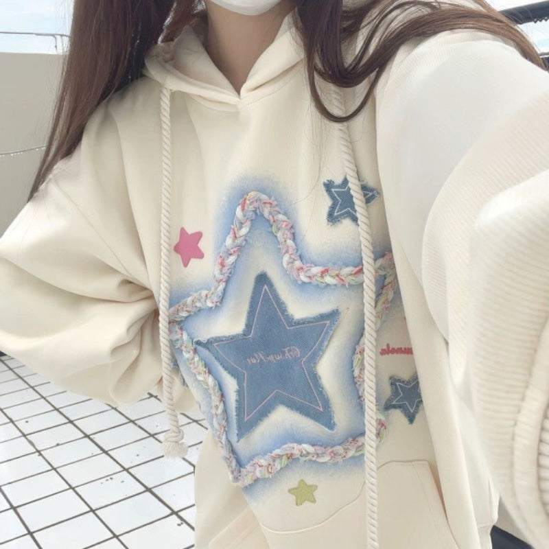 Glamaura™- Star Embroidered Hoodie