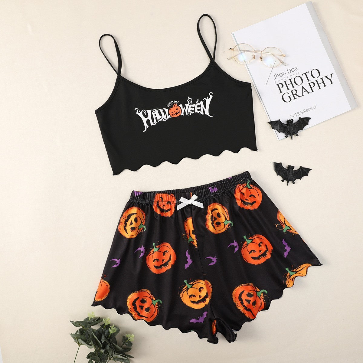 Glamaura™- Two-piece Halloween Pajamas Suit