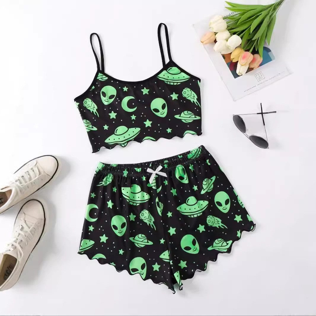 Glamaura™- Two-piece Halloween Pajamas Suit