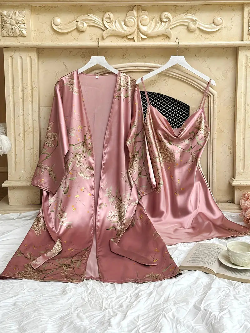 Glamaura™- Elegant Satin Sleepwear Set