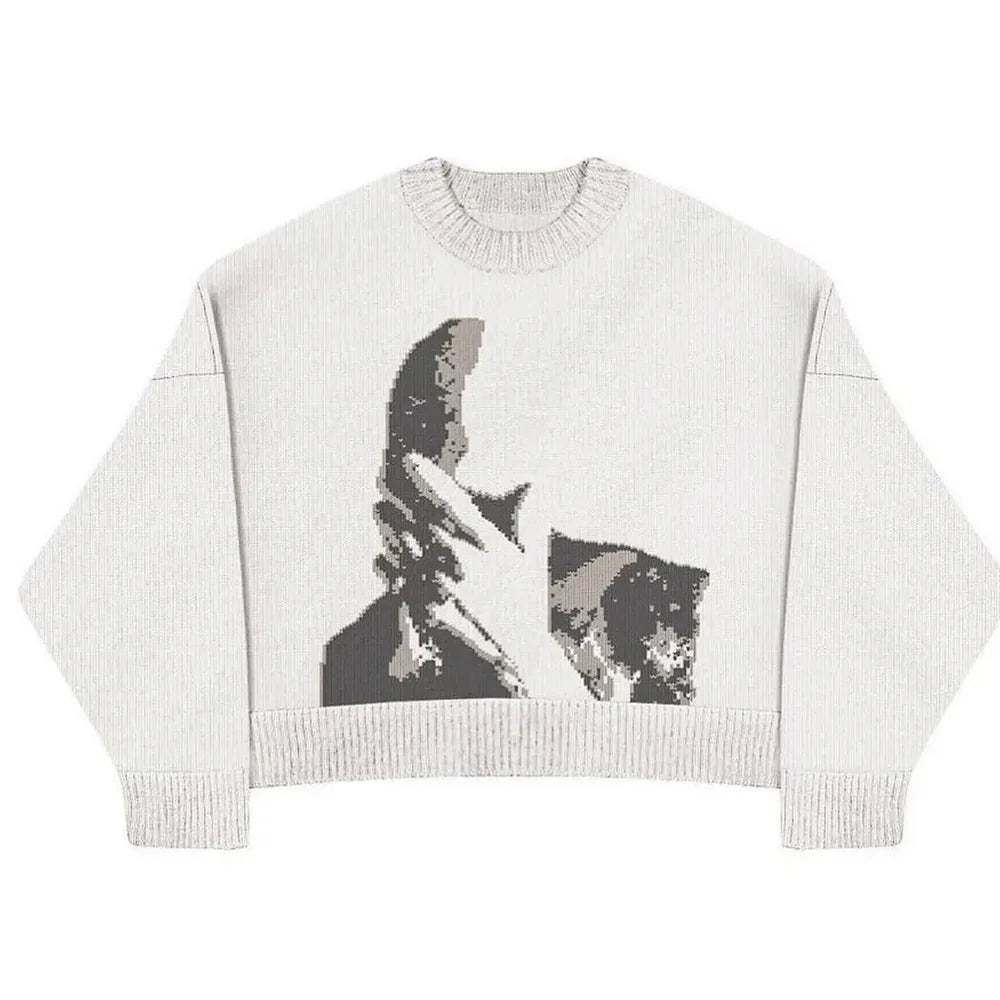 "BLONDED" KNITTED SWEATER