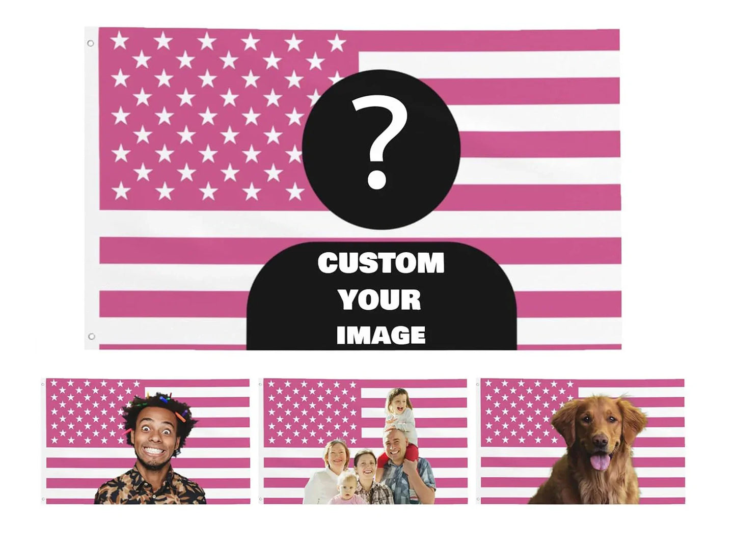 Custom Pink USA Flag