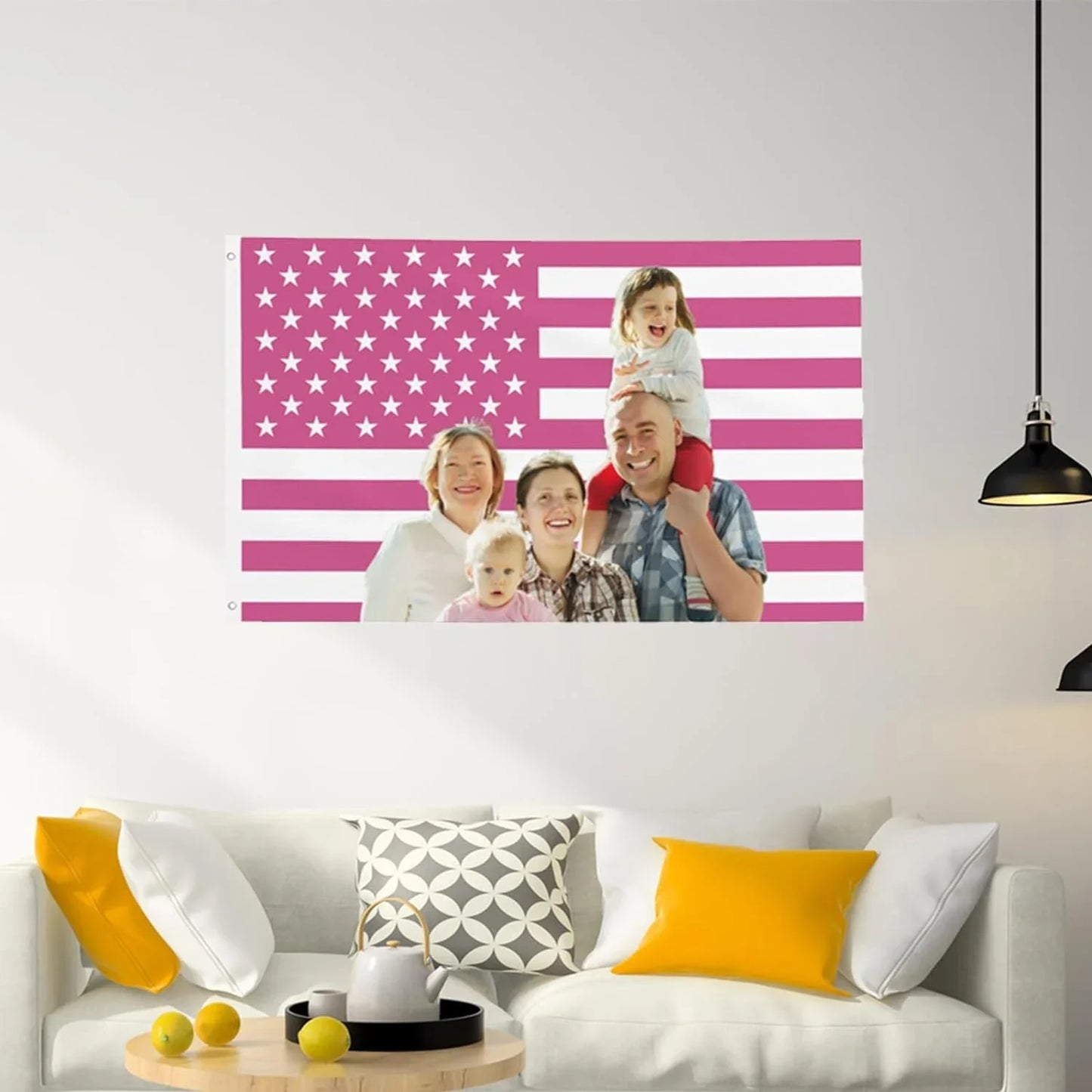 Custom Pink USA Flag