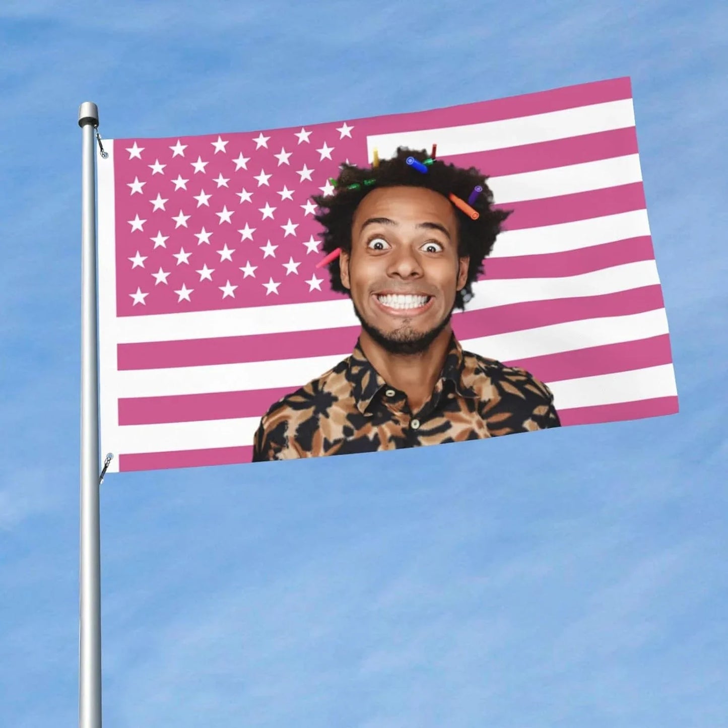 Custom Pink USA Flag