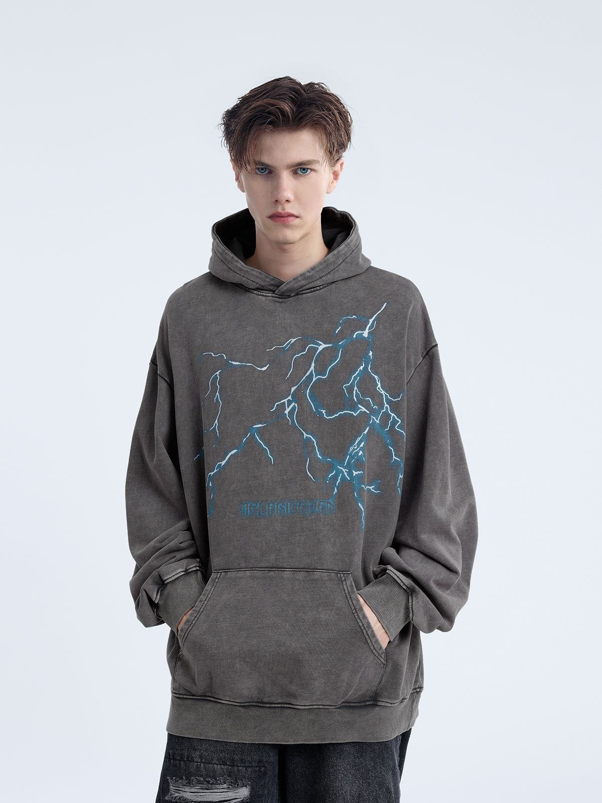 Lightning Print Hoodie