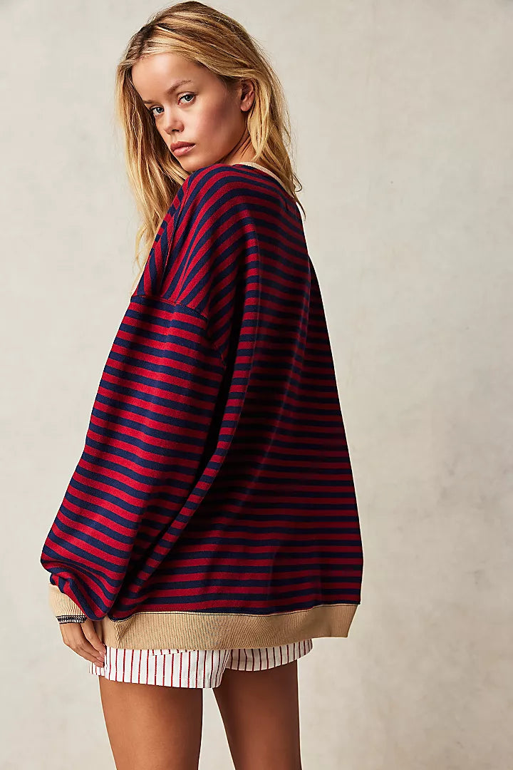 Striped Crewneck Sweatshirt