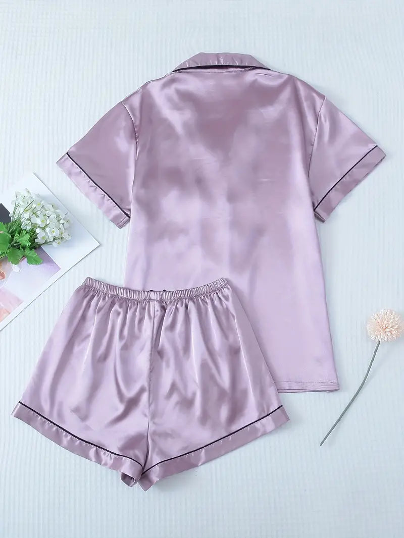 Summer Satin Pajamas Set